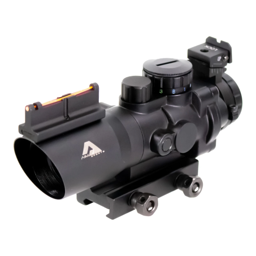 4X32 Tri Illuminated Scope w/Fiber Optic Sight - Rapid Ranging Reticle: *JTDSR432G 4X32 Tri Illuminated Scope w/Fiber Optic Sight - Rapid Ranging Reticle: *JTDSR432G